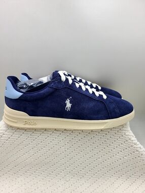 Polo by Ralph Lauren Navy Suede Low-Top Sneakers